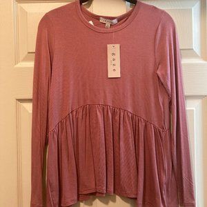 Pink Peplum Shirt